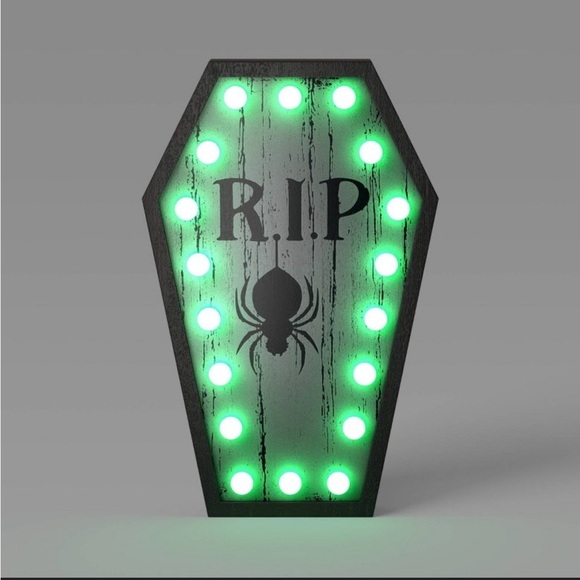 Hyde and EEK! Lit Skull Marquee Figurine and Lit Coffin Marquee Figurine - Picture 11 of 13